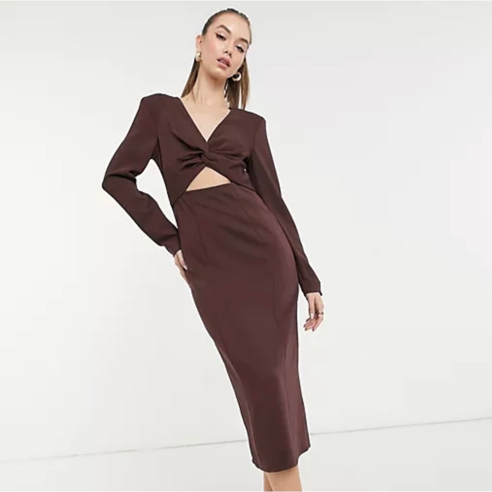 & other stories knit midi dress